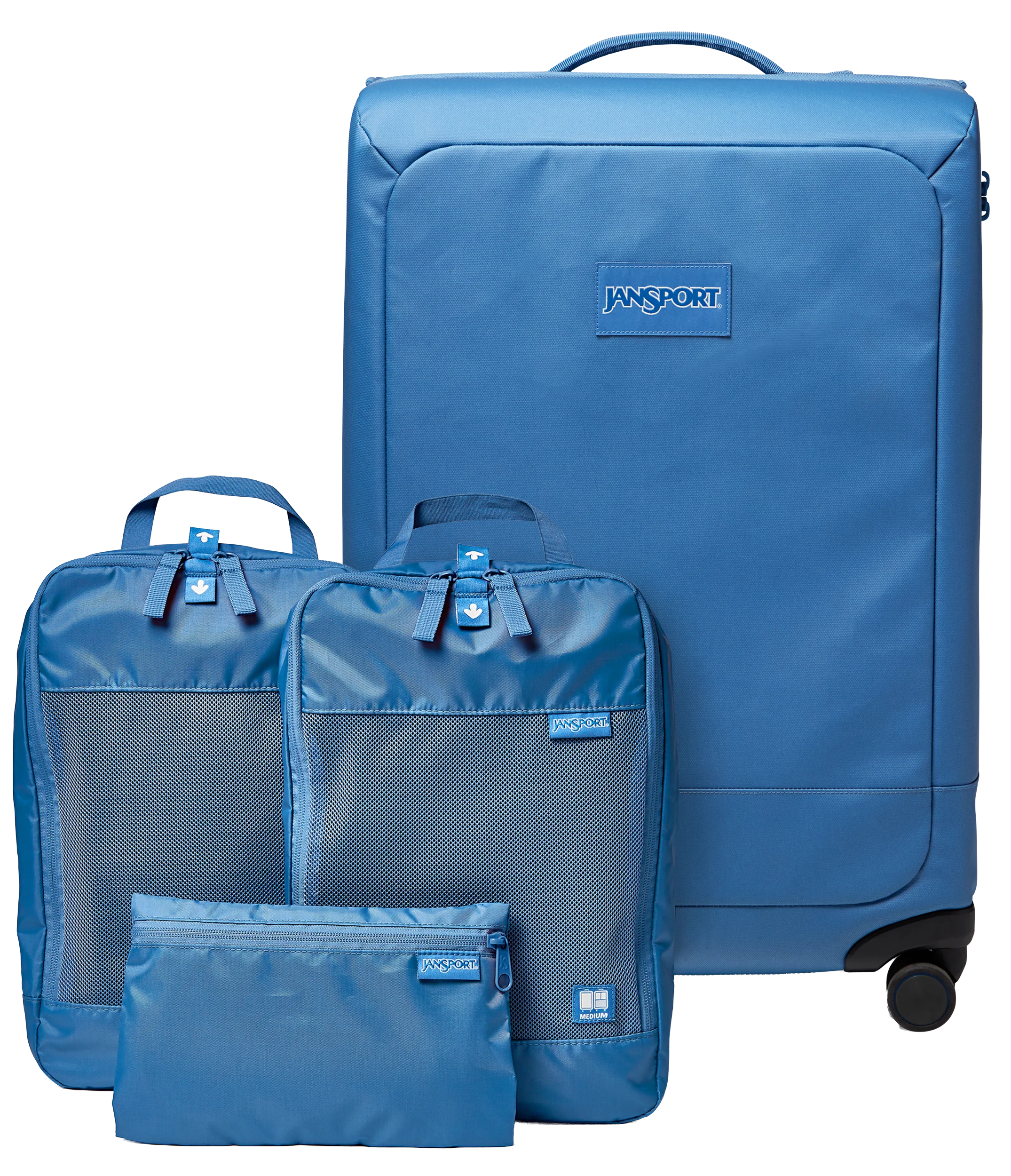 26 Checked Luggage Packing Cubes Elemental Blue Set