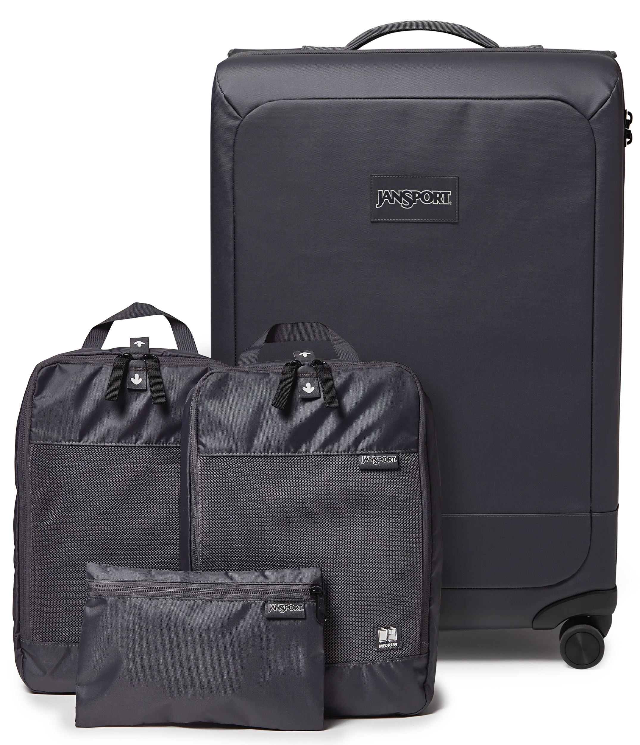 26 Checked Luggage Packing Cubes Smokey Grit Set